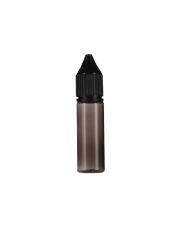 15ml Translucent Black PET Chubby Gorilla Unicorn V3 Bottle With Black CR Tamper Evident Break Off Band Closure 