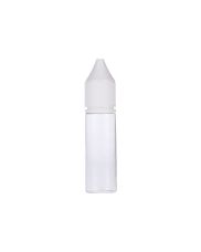 15ml Clear PET Chubby Gorilla Unicorn V3 Bottle With White CR Tamper Evident Break Off Band Closure 