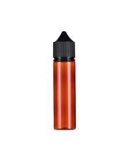 60ml Amber PET Chubby Gorilla Unicorn V3 Bottle With Black Tamper Evident Break Off Band Closure 