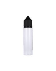 60ml Clear PET Chubby Gorilla Unicorn V3 Bottle With Black Tamper Evident Break Off Band Closure 