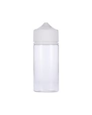 100ml Clear PET Chubby Gorilla Unicorn V3 Bottle With White CR Tamper Evident Break Off Band Closure 