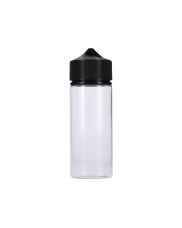 120ml Clear PET Chubby Gorilla Unicorn V3 Bottle With Black CR Tamper Evident Break Off Band Closure 