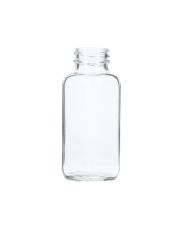 4oz (120ml) Flint (Clear) Wide Mouth French Square Glass Bottle - 33-400 Neck