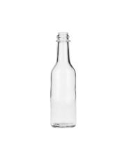 5oz (150ml) Flint (Clear) Glass Woozy Sauce Bottle Round - 24-490 Neck