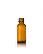 1oz (30ml) Amber Boston Round Glass Bottle - 20-405 Neck