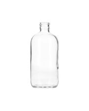  8oz (240ml) Flint Glass Boston Round - 24-400 Neck