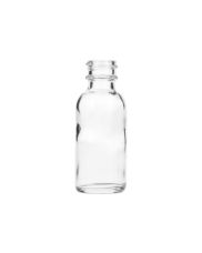 1oz (30ml) Flint (Clear) Boston Round Glass Bottle - 20-405 Neck