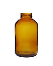 950cc (32oz) Amber Wide Mouth Round Glass Bottle - 53-400 Neck Finish