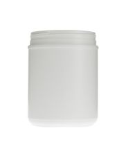 60oz White HDPE Plastic Jar