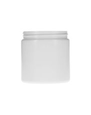 8oz White Wide Mouth Round Plastic Jar