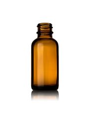 1oz Amber Boston Round Glass Bottle