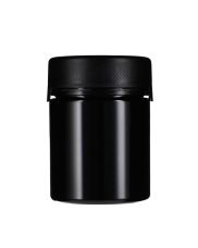 18.5oz (550cc) Opaque Black PET Aviator CR XL Jar with Black Tamper-Evident Break Off Band Closure