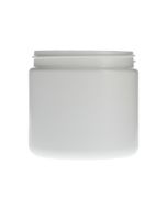 16oz (473ml) White HDPE Wide-Mouth Jar Round - 89-400 Neck