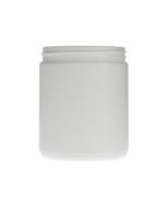 20oz White Wide Mouth Round Plastic Jar