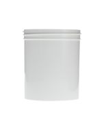 16oz White Straight-Sided Plastic Jar