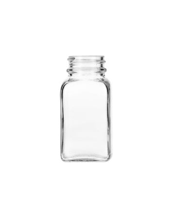 2oz Flint Wide Mouth Square Glass Bottle