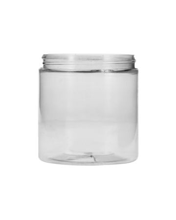 8oz clear wide mouth PET plastic jar