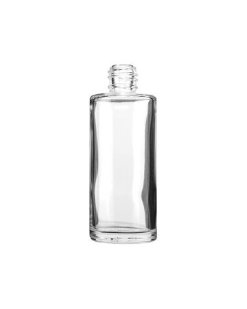 60ml (2oz) Super Flint (Clear) Glass Dropper Bottle Cylinder - 18-415 Neck