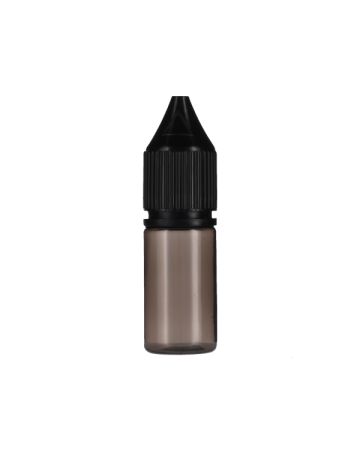 10ml Translucent Black PET Chubby Gorilla Unicorn V3 Bottle With Black CR Tamper Evident Break Off Band Closure 