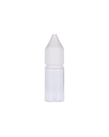 10ml Clear PET Chubby Gorilla Unicorn V3 Bottle With White CR Tamper Evident Break Off Band Closure 