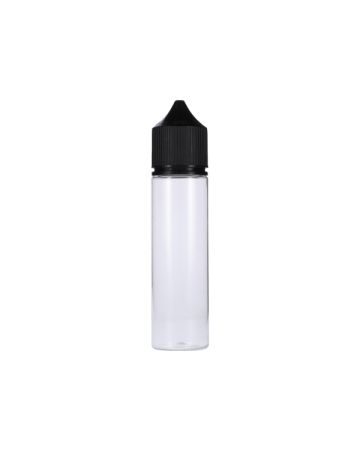 60ml Clear PET Chubby Gorilla Unicorn V3 Bottle With Black Tamper Evident Break Off Band Closure 