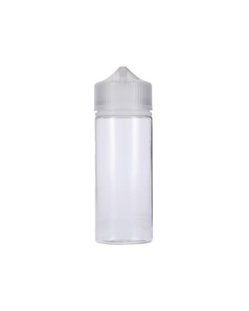 120ml Clear PET Chubby Gorilla Unicorn V3 Bottle With Natural CR Tamper Evident Break Off Band Closure 