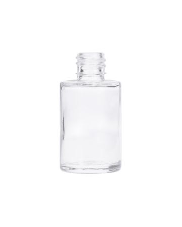 1oz (30ml) Flint (Clear) Cylinder Round Glass Bottle - 18-415 Neck
