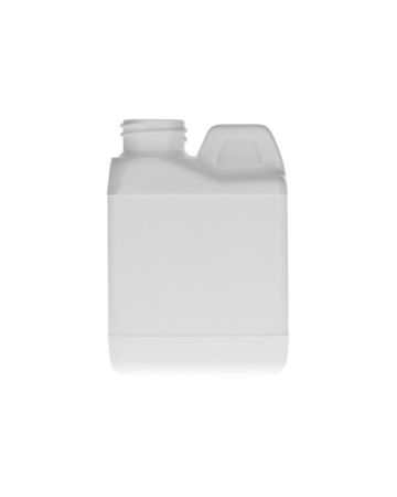 4oz White F-Style with Handle Rectangular Plastic Bottle - 24-400 Neck