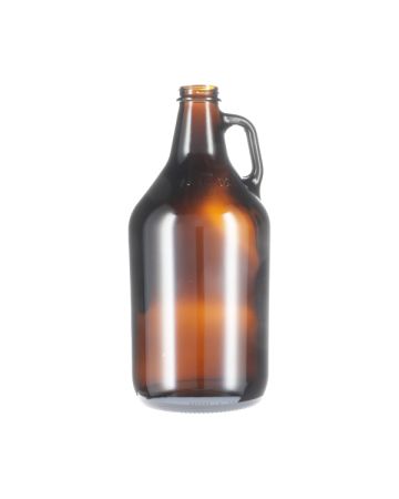 64oz (1,920ml) Amber Glass Growler Jug - 38-405 Neck