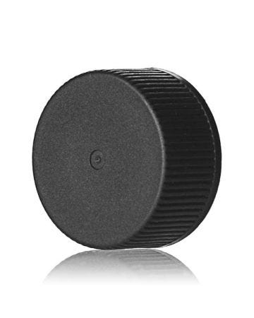 20-400 Black Rib Side Matte Top Plastic (CT) Cap - F217
