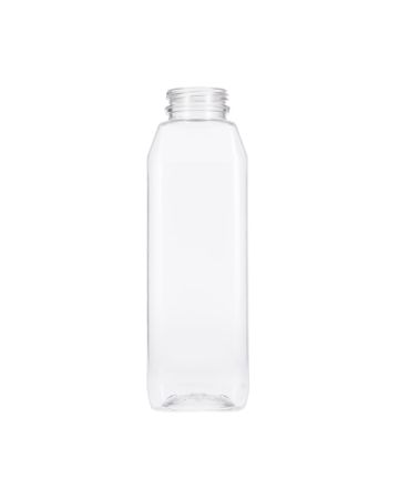 16oz (480ml) Clear PET Wide Mouth Beverage Bottle Square - 38-385 DBJ