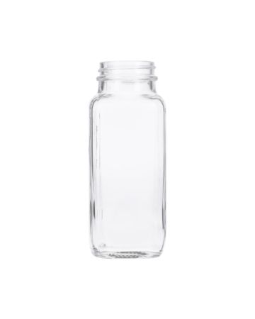 8oz Wide Mouth French Square Glass Bottle