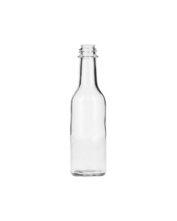 5oz (150ml) Flint (Clear) Glass Woozy Sauce Bottle Round - 24-490 Neck