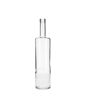 750ml Flint (Clear) Glass Chicago Spirits Bottle Bar Top Round - 18.5mm Neck
