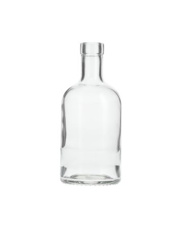375ml (12.7oz) Flint (Clear) Glass Oregon Spirits Bar Top Round - 18.5mm Neck