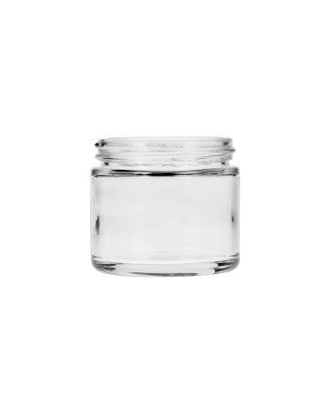 2oz (60ml) Flint (Clear) Cream Round Jar - 53-400 Neck