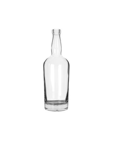 750ml (25.4oz) Flint Glass Tennessee bar Top Round - 18.5mm Neck
