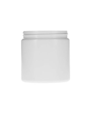 8oz White Wide Mouth Round Plastic Jar
