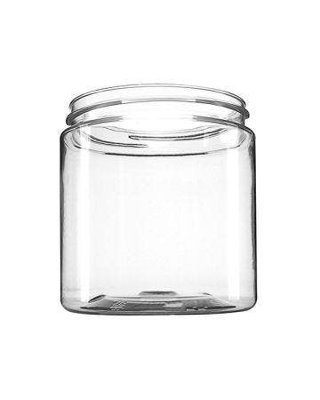 8oz (240ml) Clear PET 35% PCR Jar Round - 70-400 Neck Finish