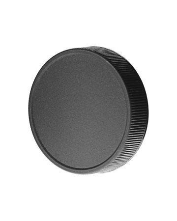 48-400 Black Rib Side Matte Top PP Plastic Continuous Thread (CT) Cap - F217 Liner