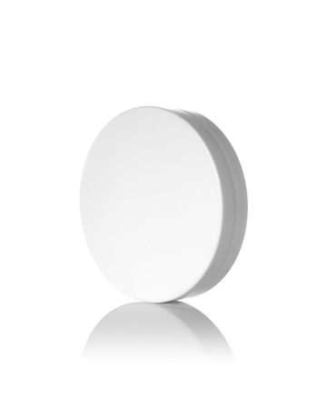58-400 White Smooth Side / Smooth Top PP Plastic Continuous Thread (CT) Cap - F217 Liner