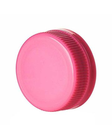 38-DS1.5 Pink Rib Side/Matte Top HDPE Tamper Evident Drop Band Plug Seal Closure