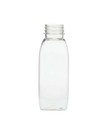 12oz (360ml) Clear PET MilkMan Beverage Bottle Square - 38-DS1.5 Neck