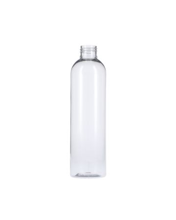 8.45oz (250ml) Clear PET 30% PCR Sonata Round Plastic Bottle - 24-410 Neck (Recycled Plastic)