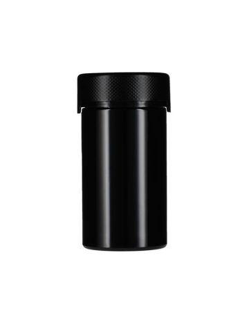  5oz (150cc) Black PET Chubby Gorilla Aviator CR Jar Black Tamper Evident Break-Off Band Closure 