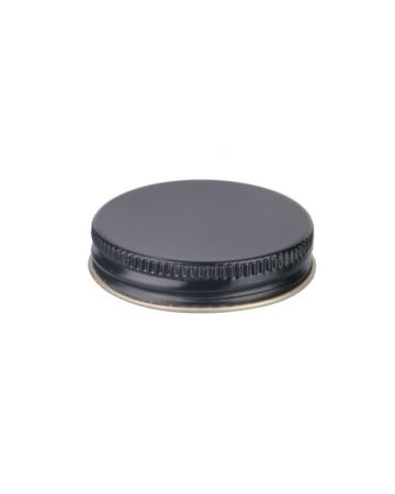 45-400 Black Metal Screw Cap With Plastisol Liner