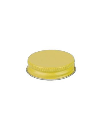 38-400 Yellow Metal Screw Cap With Customizable Liner Options