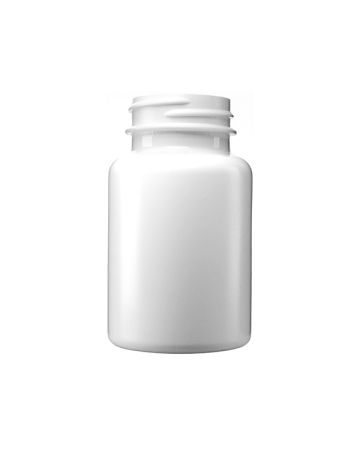 120cc (4oz) White HDPE Wide Mouth Packer Round - 38-400 Neck