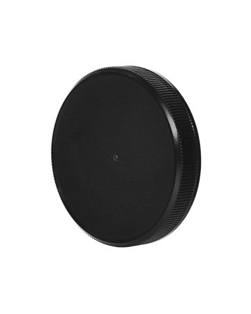 70-400 Black Rib Side Matte Top Plastic (CT) Cap - F217 / Teflon