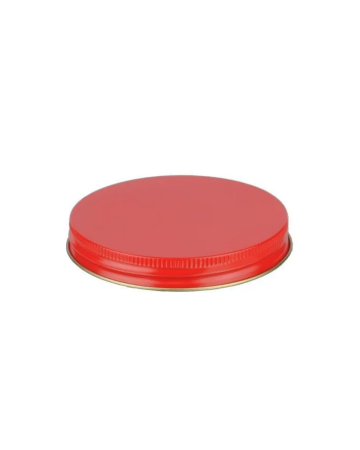 58-400 Red Metal Screw Cap With Plastisol Liner